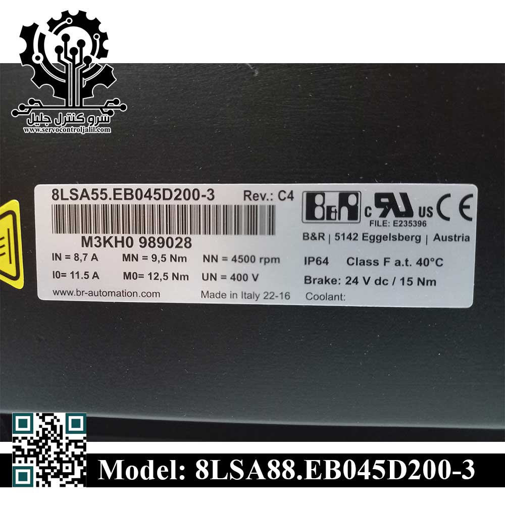 سروو موتور B&R مدل: 8LSA88.EB045D200-3 - خرید از شرکت سروو کنترل جلیل